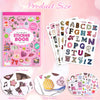 A collection of aesthetic stickers including alphabet letters and decorative elements for journaling and crafting