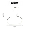 A white manganese steel round hook used for hanging hats, ties, scarves, and bags.