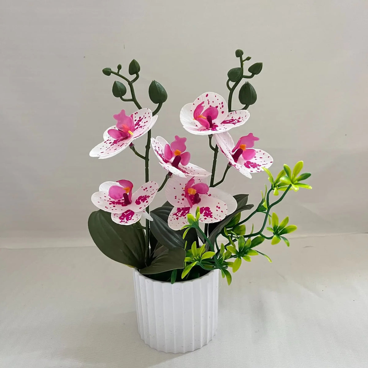 Artificial Butterfly Orchid Bouquet – 9 Silk Blooms for Home & Event Decor