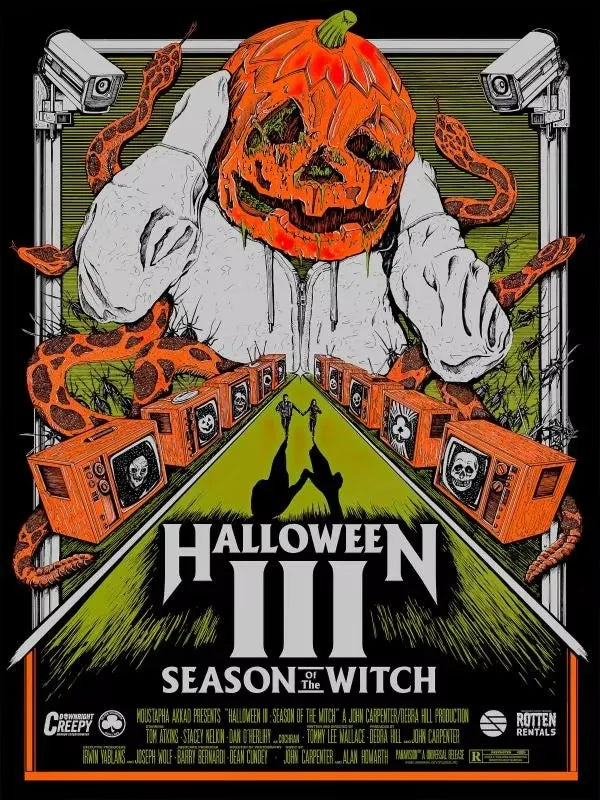 Halloween III Season of the Witch movie poster featuring Jack Skellington and a carved pumpkin.