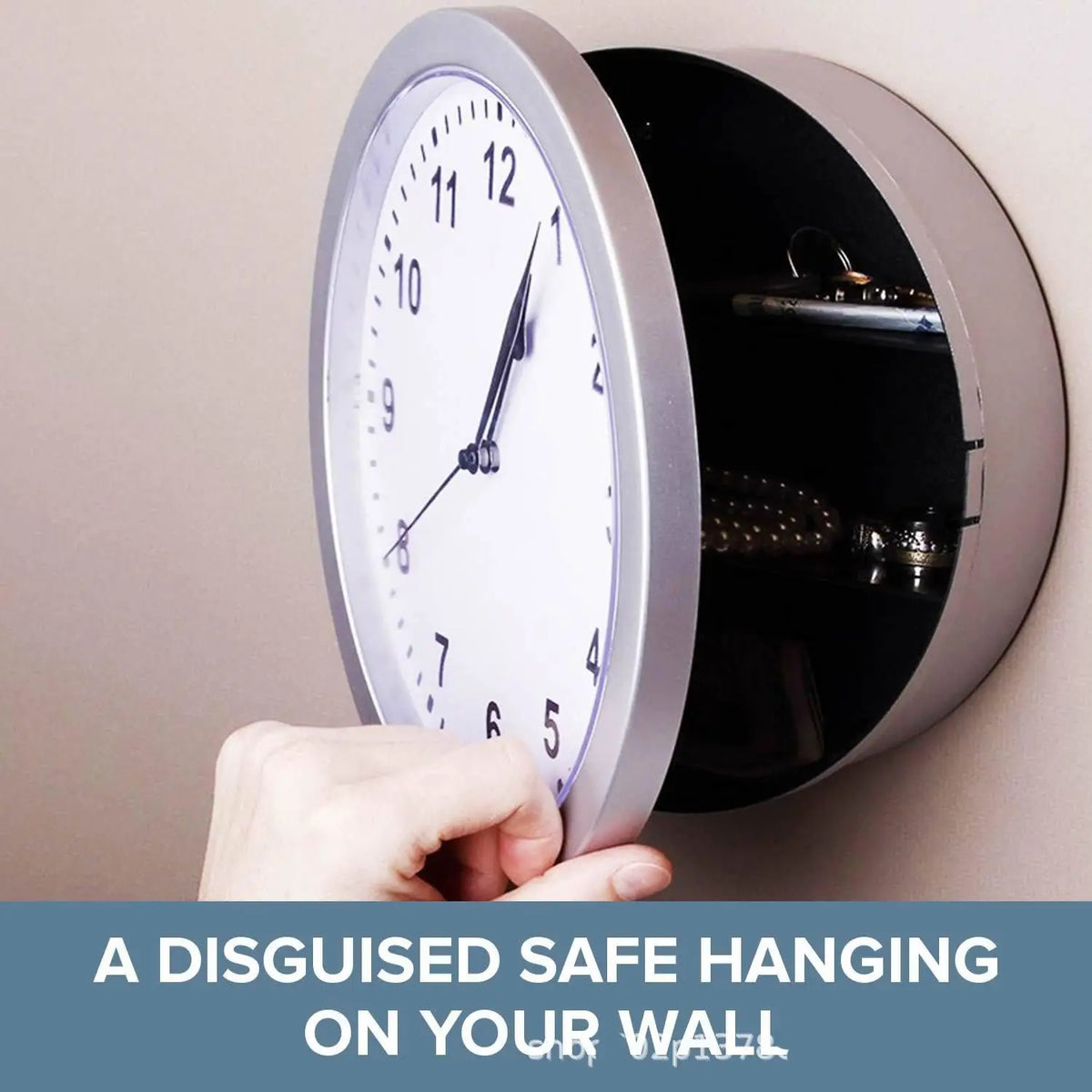 Hidden Compartment Wall Clock Safe
