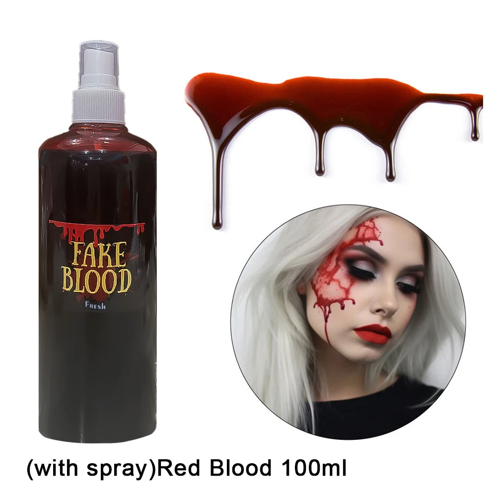 Realistic Fake Blood with Spray Head for Halloween Cosplay