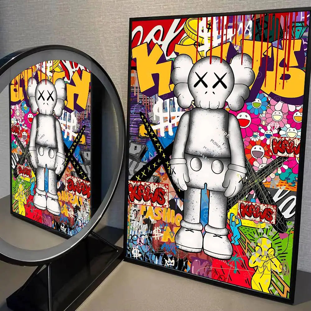 Graffiti Teddy Bear Art Print – Edgy Wall Decor