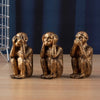 Three Wise Monkeys Resin Figurine Set