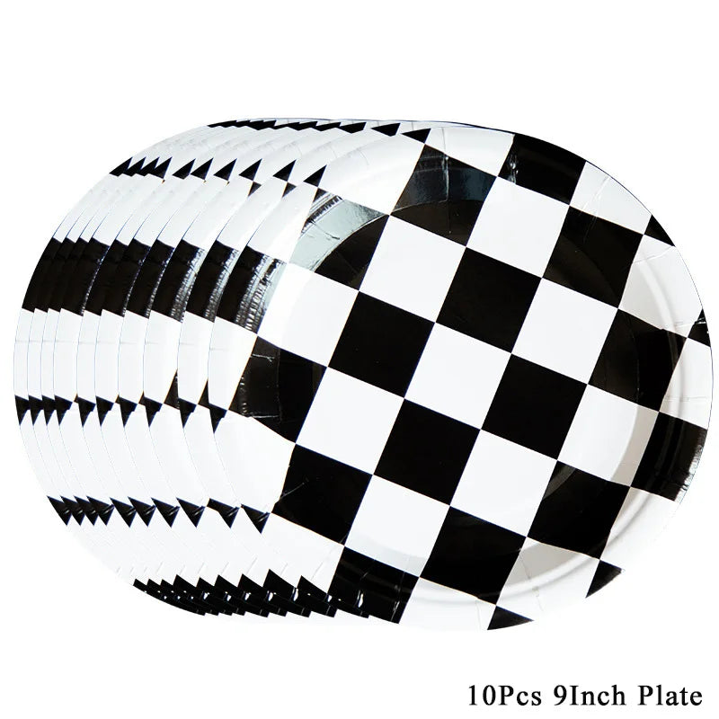 Checkered Racing Flag Toothpicks for Cupcakes & Party Decor