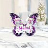 Purple butterfly acrylic keepsake plaque with the text Mama and loving messages