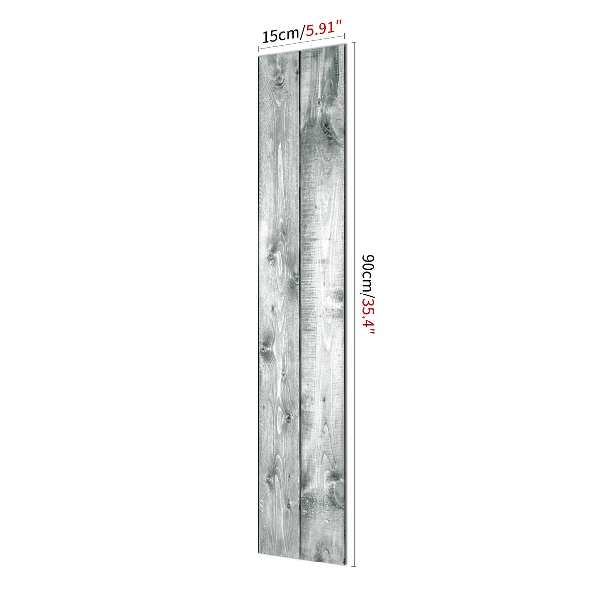 Vertical rectangular wood grain self-adhesive decal showing texture and grain pattern.