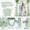 Tissu chiffon vert sauge élégant drapé pour décoration de mariage et décors d'événements
