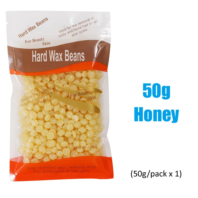 A package of 50g Hard Wax Beans for body hair removal