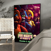 A canvas wall art poster featuring stylized animatronic characters from Five Nights at Freddy's