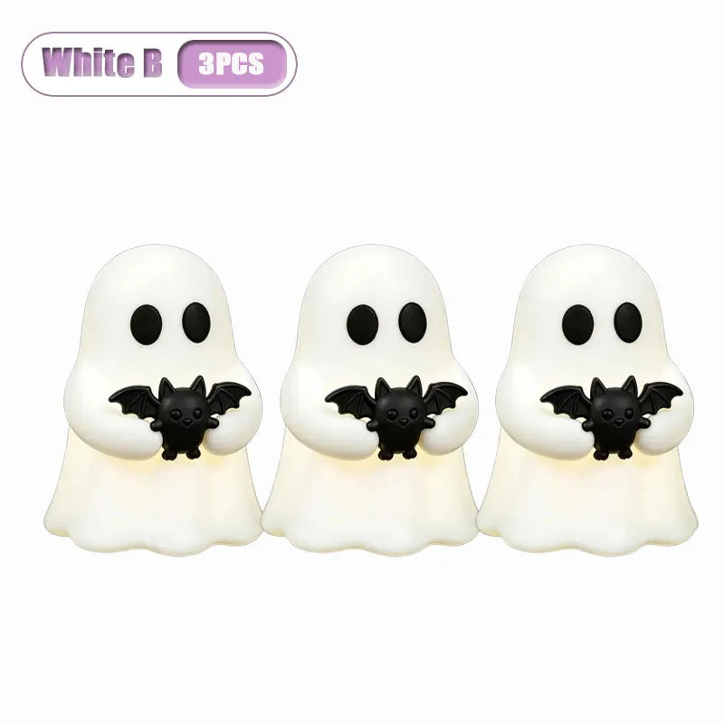 Glow-in-the-Dark Mini Ghost Figurine for Halloween Décor