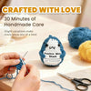 Handmade Crochet Emotional Support Animal Doll with Heartfelt Card