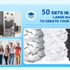 Blank Square Badge Making Kit with Magnetic Backing