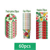 A set of tropical hibiscus tableware including 20 plates, 20 cups, and 20 napkins.