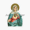 A religious icon depicting the Virgin Mary with a halo and draped cloth.