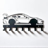Industrial Wall-Mounted Key Holder with 7 Metal Hooks