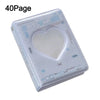 A light blue 40Page photo album with a heart-shaped clear cover and decorative text.
