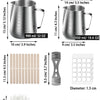 Diagram showing various sizes of a candle making kit including melting pots, pitchers, and tools.
