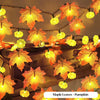 Maple Leaf & Pumpkin LED Light String for Autumn Decor