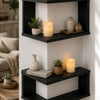 Corner Floating Wooden Wall Shelves for Home Decor