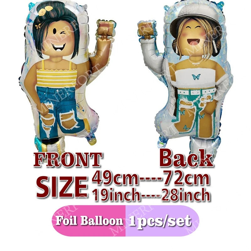 Cartoon Robot Foil Balloon Party Decoration Set