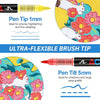 72-Color Acrylic Paint Pen Set with Brush Tips
