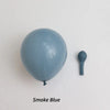 A single smoke blue balloon and a balloon kit are shown on a white background.
