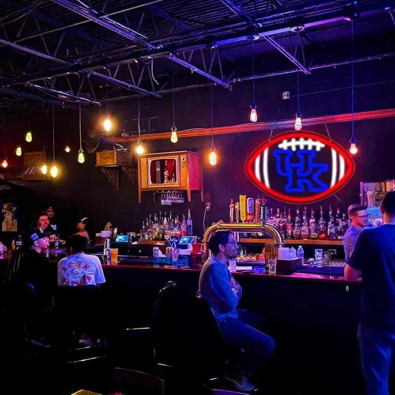 Football Neon Sign LED Wall Light for Fan Rooms and Bars