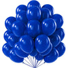 A bouquet of bright blue latex balloons used for party and wedding decoration.