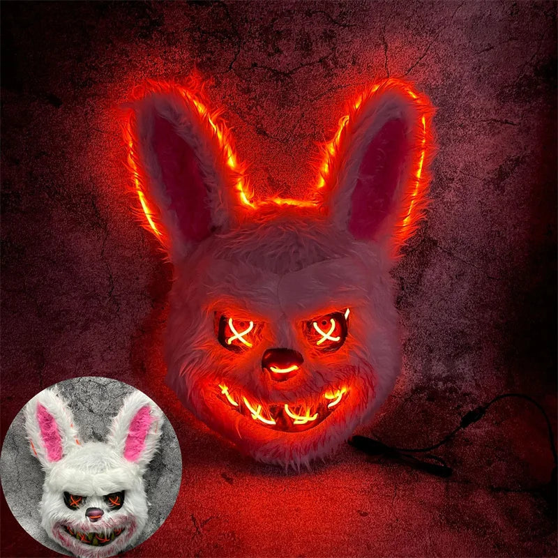 LED Glowing Bloody Rabbit Horror Mask