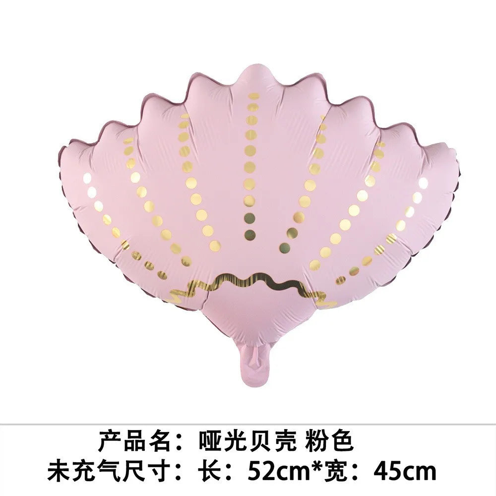 Ocean-Themed Foil Balloon Set with Starfish, Shells & Jellyfish
