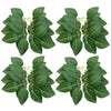 A set of realistic green foam rose flower heads for weddings and DIY crafts.