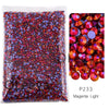 Bag of magenta light glass rhinestones crystal and crystal ab mixed sizes