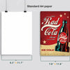 A vintage red metal wall sign featuring a bottle of Rad Cola and the text enjoy Rad Cola classic original 1945