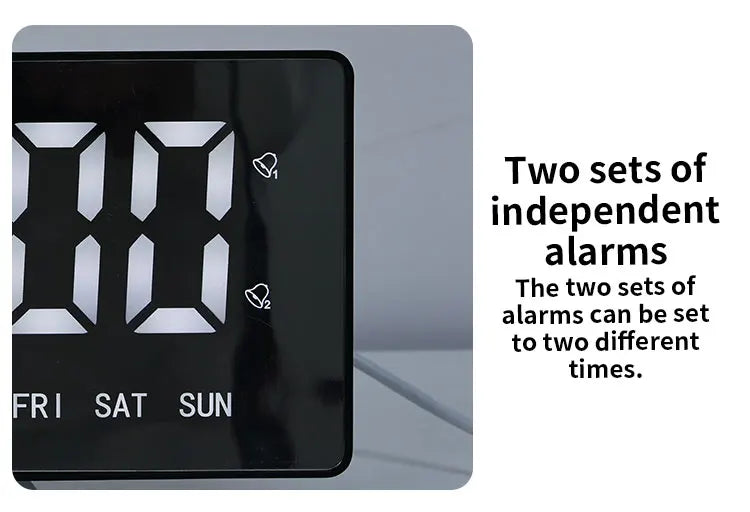 LED Digital Alarm Clock with 7-Color Display