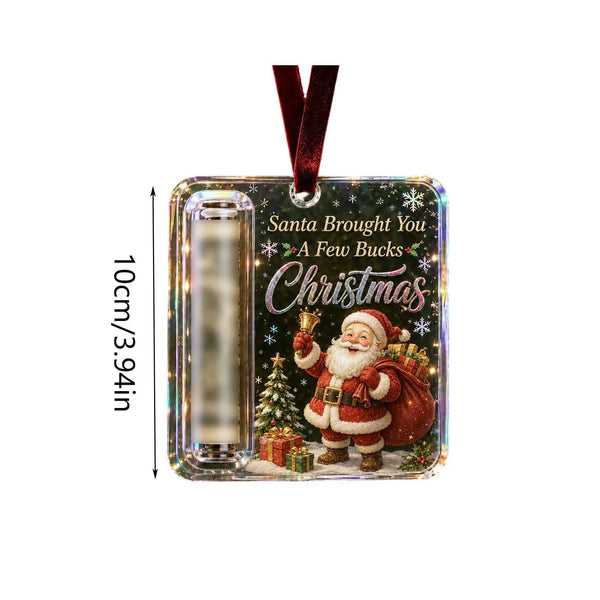 Crystal Clear Christmas Cash Gift Holder Ornaments