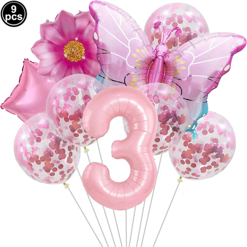 Butterfly Party Supplies Disposable Tableware Set for Birthday & Baby Shower