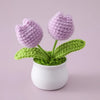 Handmade Crochet Sunflower in Pot – Decorative Knitted Artificial Plant