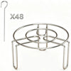 Stainless steel vertical skewer rack with 48 skewers for air fryer