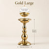 Black and Gold Retro Metal Pillar Candle Holder