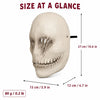 Diagram showing the size of a sculpted horror ghost face mask, measuring 27 cm in height and 15 cm wide.