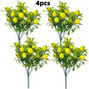 Four artificial lemon branch stems used as decorative plants for home events
