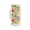 Botanical print static cling window film featuring colorful flowers and foliage