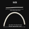 A white twisting balloon before and after inflation, showing the size difference.