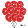 Un bouquet de ballons en papier d'orange rouges à watermelon, 30 cm chacun.