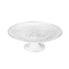 Clear acrylic serving plate with a pedestal base for desserts, salads, or everyday entertaining.
