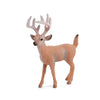 A realistic brown deer figurine with antlers, part of an educational toy set.