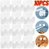 Ten pairs of white adjustable self-adhesive curtain rod brackets for mounting on walls
