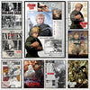 A collection of posters and prints featuring characters and scenes from the Vinland Saga anime and manga.