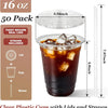 A clear plastic cup with a lid and straw is shown next to a measuring ruler.